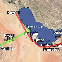 La carte du Moyen-Orient